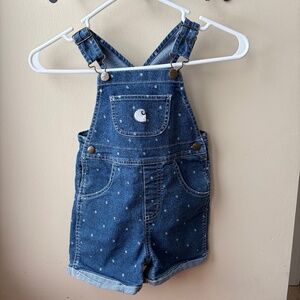 Carhartt Girls Denim Short Overalls